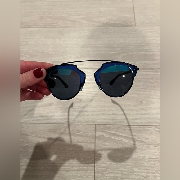 Christian Dior Blue Reflective Mirrored Sunglasses - Picture 6 of 10